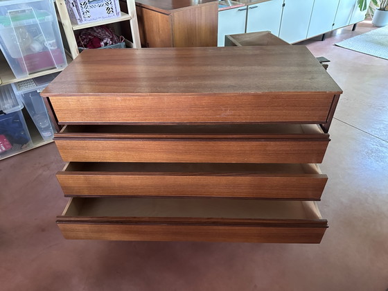Image 1 of Commode vintage en placage teck des années 1950/60