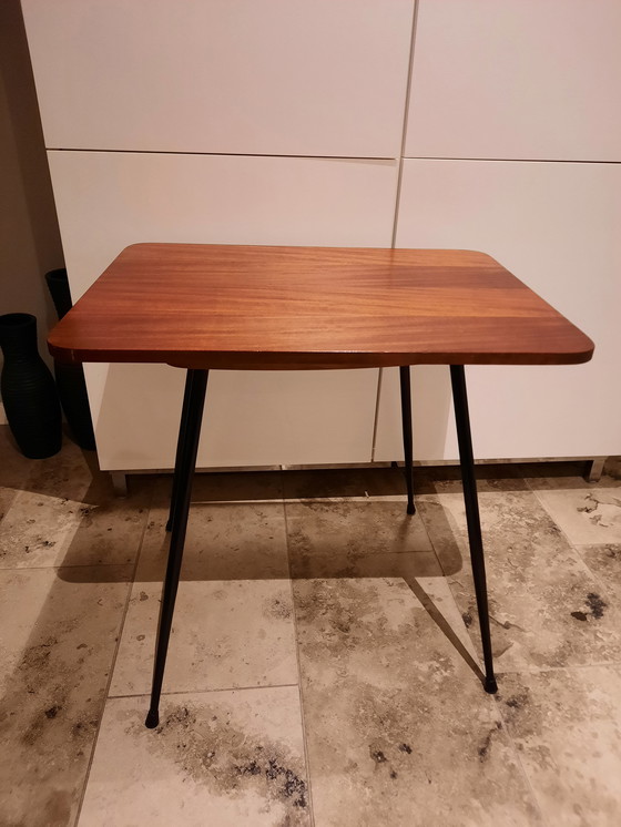Image 1 of 1970s table with rotating top.