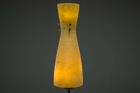 Image 1 of Lampadaire vintage en filigrane avec abat-jour en fibre de verre, Allemagne, années 1950