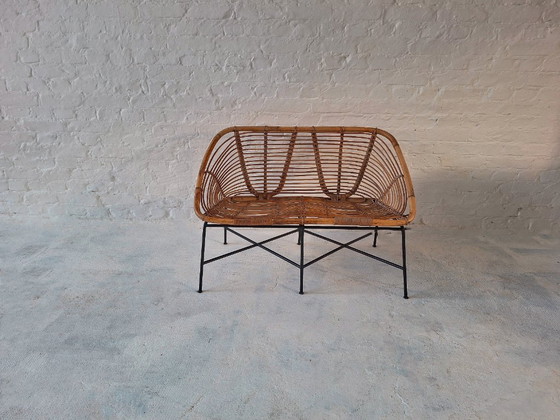 Mid Century Italian Bamboo and Iron 2-Seater Sofa, 1960s – 2 seaters (photo 7 of 8)