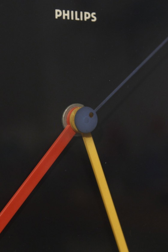 Image 1 of Philips HR5682 Horloge murale vintage design Memphis 1980s West Germany