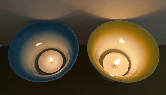 Image 1 of 4 colored porcelain tea light holders, Rosenthal, Germany 2000s