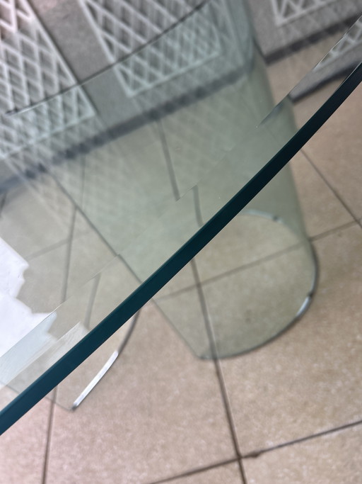 Mesa de cristal FIAM original – diseño italiano