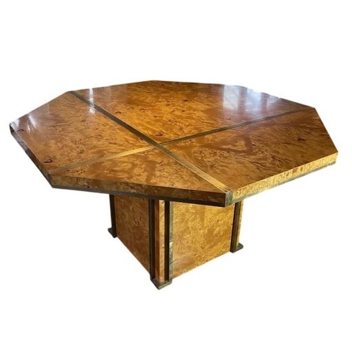 Table de salle à manger vintage Hollywood Regency par Jean-Claude Mahey, 1970