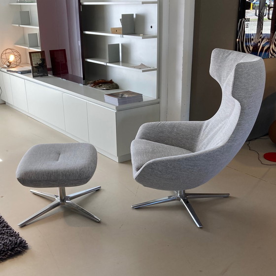 Image 1 of Poltrona reclinabile Leolux Caruzzo con pouf