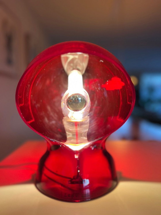 Image 1 of Vintage Artemide Dalù - Design Italiano - Rosso Trasparente