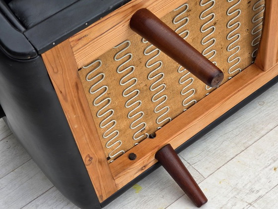 Image 1 of Jaren 60, Deens ontwerp van Aage Christensen, 3-zitsbank, leer.