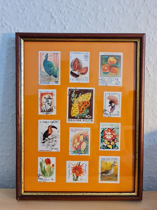 Collage de timbres vintage