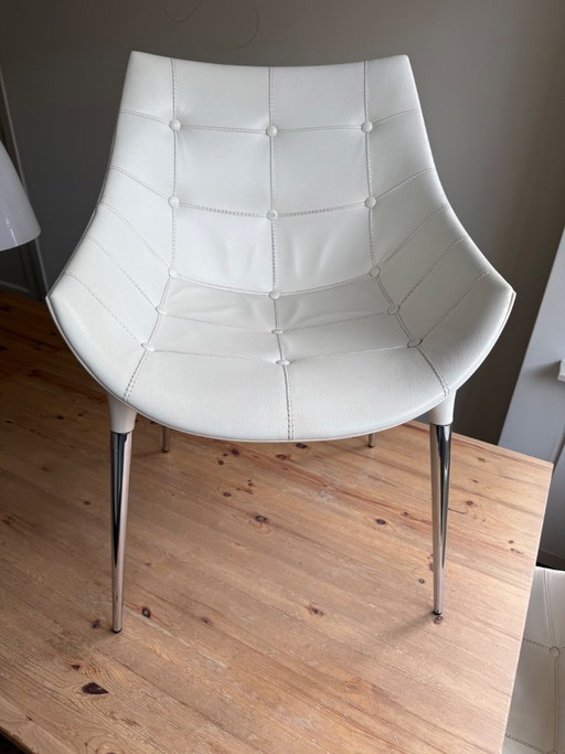 Witte Cassina Passion Stoel 6 x van Philippe Starck