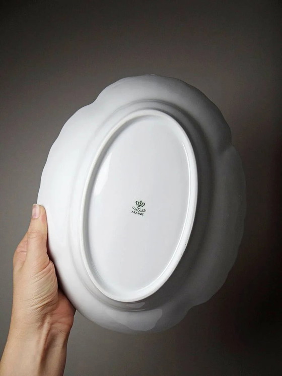 Vintage hollow plate Chastagner Limoges in white porcelain, rococo style. – Crockery (photo 7 of 9)