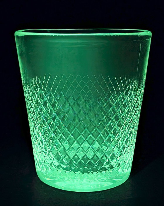 Image 1 of Vintage Crystal Ice Bucket - UV Reactive