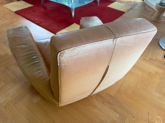 Poltrona in pelle, gialla, Label, Poltrone, Giallo, Vintage (foto 4 di 6)