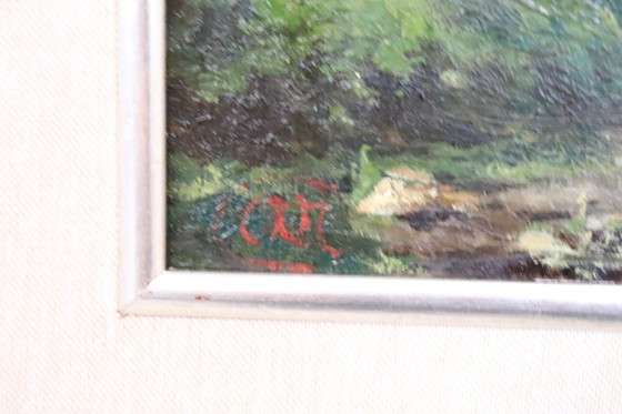 Image 1 of Set of 2 Countryside Landscapes, Oil on Board, Italy Early 20th Century