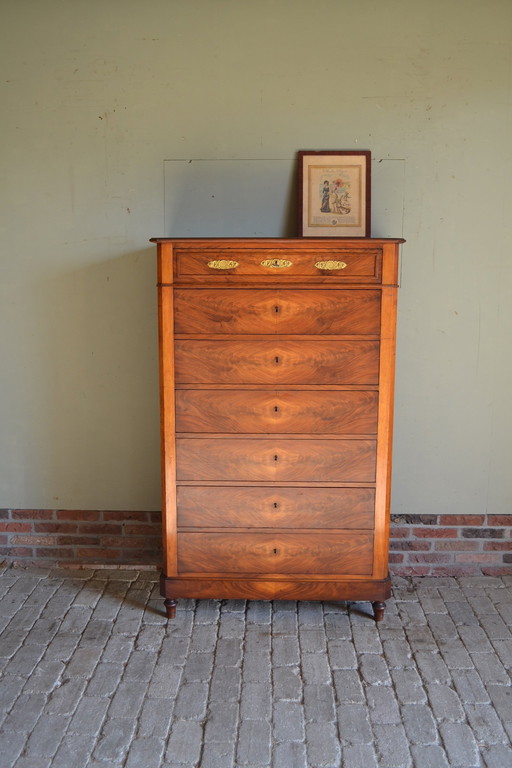 Antique Mahogany Wooden Chiffoniere, Chest of Drawers