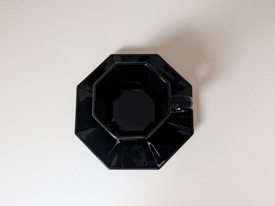 Image 1 of Arcoroc Octime Black - juego de 6 tazas de espresso con platillos a juego