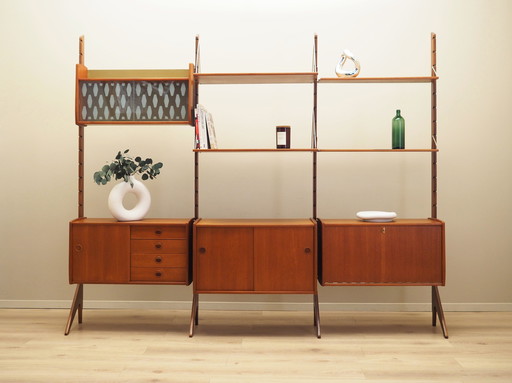 Libreria Teak System, design norvegese, anni &#39;60, Produzione: Blindheim Mobelfabrikk, Designer: John Texmon &amp; Einar Blin