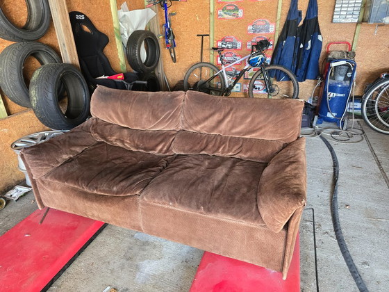 Pair of suede armchairs by Saporiti Italia, 1979 (With original invoice) – 2 seaters, Other (photo 4 of 5)