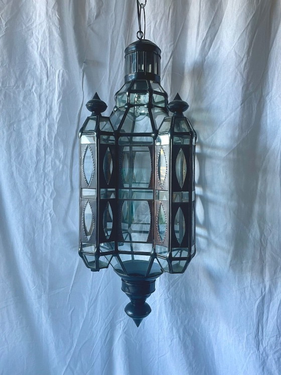 Image 1 of Marokkanische Pendelleuchte aus Glas und Metall