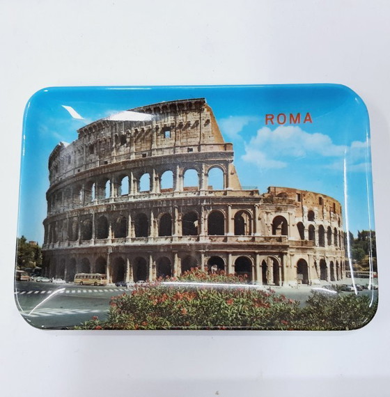 Image 1 of Small vintage souvenir tray/plate depicting the Colosseum (Colosseo)