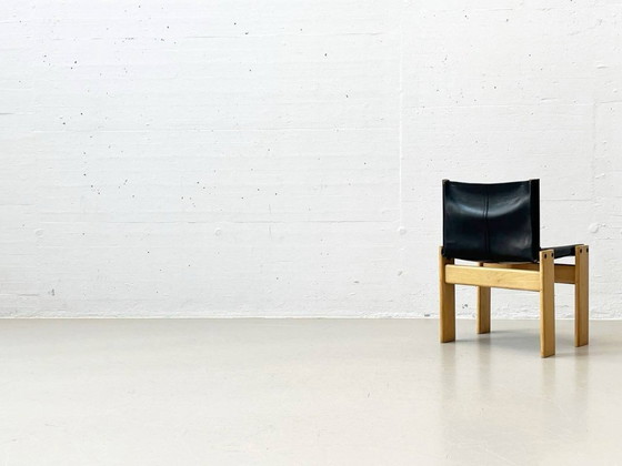 Image 1 of Set: 6 Stühle Modell Monk und Tisch von Afra und Tobia Scarpa für Molteni, 1973