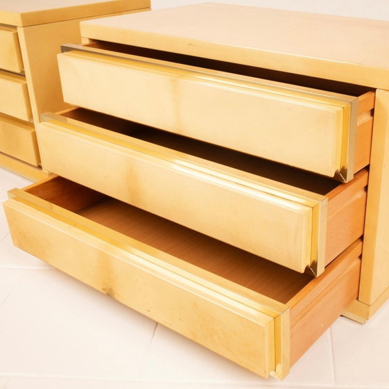 Comodini in Pergamena Angelo Mazzola per Salpol alla Maniera di Aldo Tura – Cassettiere, Brass (photo 22 of 26)