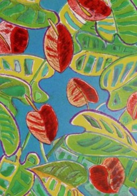 Image 1 of Alberto Berti „Flower 02“ – Handsignierte und nummerierte Lithografie