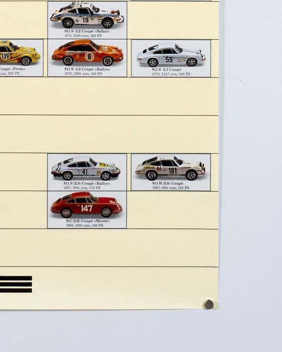 Image 1 of Der Stammbaum des Porsche 911 1963-1989 – Poster originale Porsche vintage – Vintage Motorsport – 102x76 cm