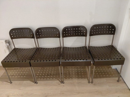 Lot de 4 chaises Enzo Mari Box – Anonima Castelli, années 70