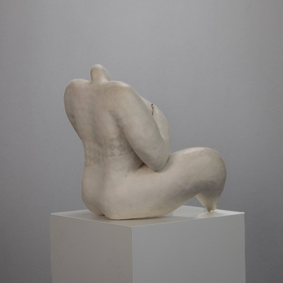 Expressive Ceramic Female Sculpture by Evelyn van Baarda, Netherlands, 1981 (photo 5 of 10)