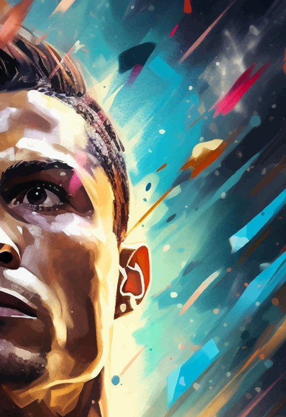 Image 1 of Alberto RICARDO - Cristiano Ronaldo 1 - Toile d'artiste