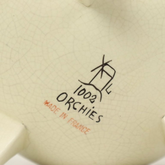 Image 1 of Rare Art Deco Vase Fish Orchids