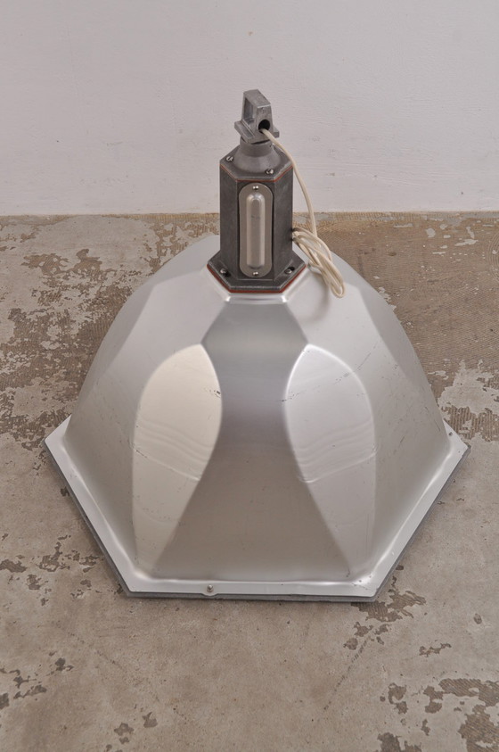 Image 1 of Lampe d'usine en aluminium, design industriel, années 1950