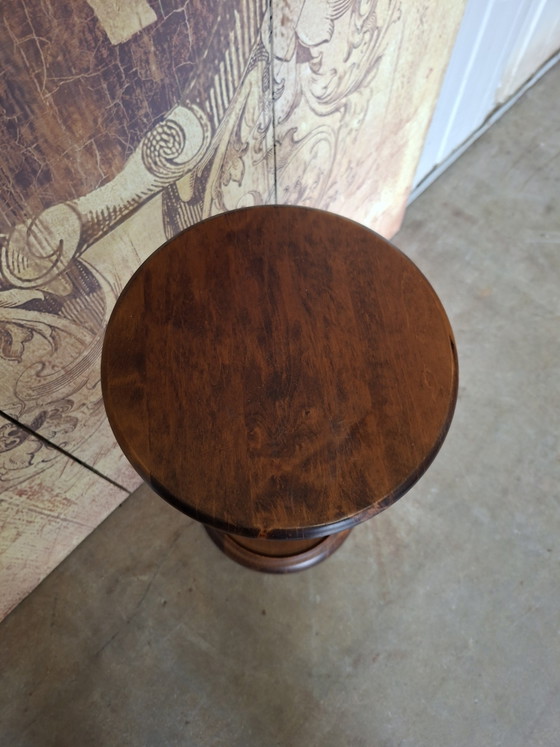 Image 1 of Antique Italian plant table, dimensions 27cm round and 62cm high.