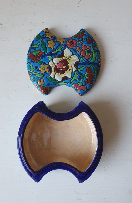 Scatola antica Longwy - Decorazione D793 (Francia, ca. 1930) – Oggetti decorativi, Ceramica (photo 3 of 13)