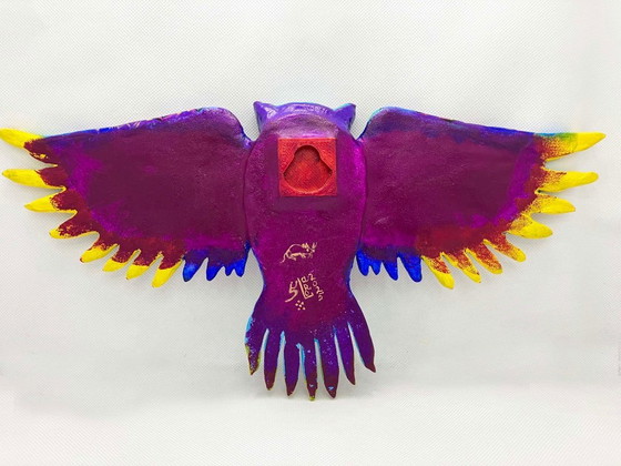 Image 1 of Una statuina di gufo da favola. Realizzata a mano dall'artista.