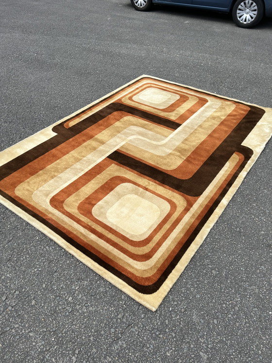Image 1 of Vintage space age XL low-pile rug