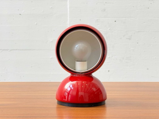 Image 1 of Eclisse red table lamp by Vico Magistretti for Artemide, Italy, 1960s
