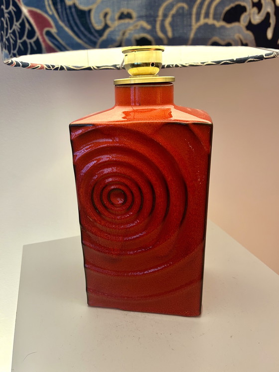 Image 1 of Upcycled table lamp made from a mid-century design vase - cordless with LED light source