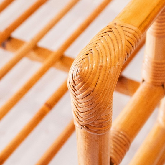 1x 1970s Italian Bamboo And Rattan Sofa, Vivai Del Sud Style, Riviera Modern – 3-5 seaters, Wicker (photo 11 of 17)