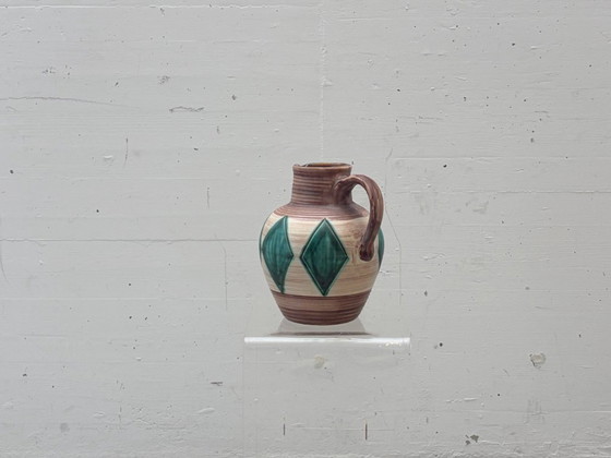Image 1 of Keramikvase mit geometrischem Dekor, 1960er/70er Jahre
