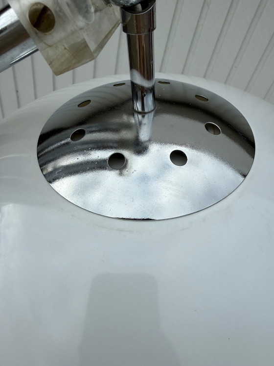 Vintage Goffredo Reggiani Italian design arc lamp, Floor lights, Chrome, Marble, Grey (photo 11 of 14)