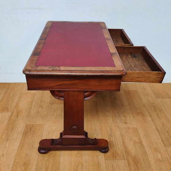 Image 1 of Antiker Schreibtisch, Mahagoni-Schreibtisch, Heimbüro