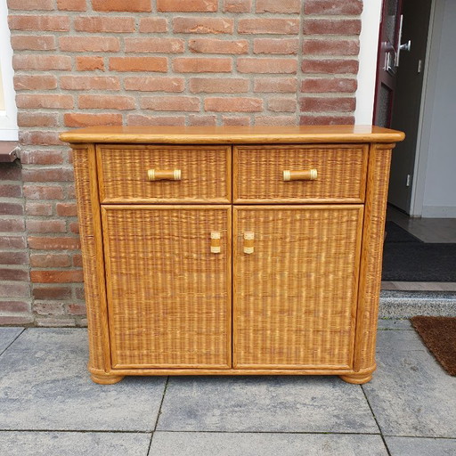 Mooi Vintage Bamboe dressoir uit de jaren 80