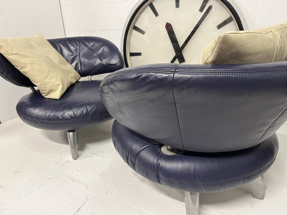 Image 1 of Set Van 2 Postmoderne Lounge Stoelen, Memphis Stijl