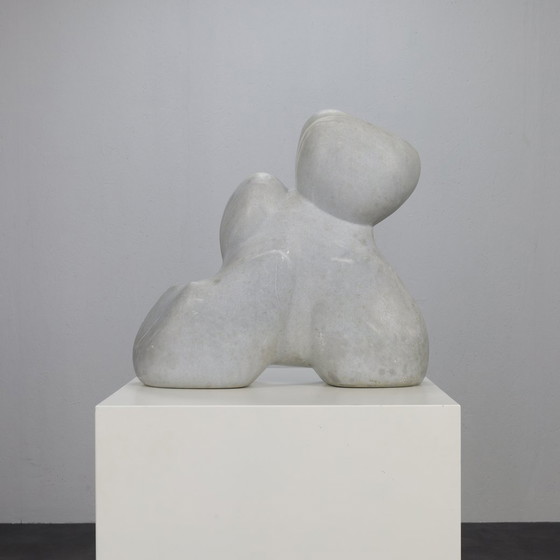 Image 1 of Mother and child - Marble sculpture by Mario Orsogna
