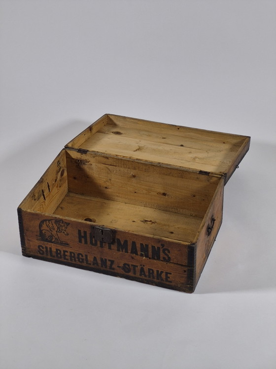 Scatola originale antica in legno di amido con finitura argentata di Hoffmann. – Oggetti decorativi, Wood (photo 5 of 13)