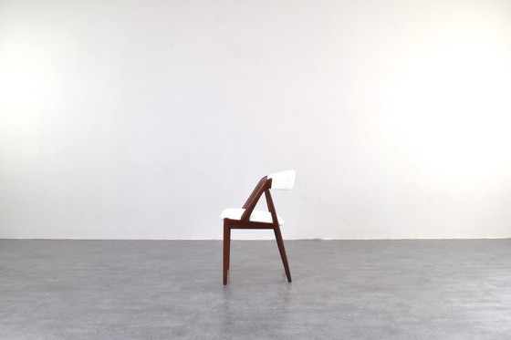 Image 1 of Mid-Century Teak & Boucle Stoelen Model 31 van Kai Kristiansen voor Schou Andersen, jaren 60, set van 4