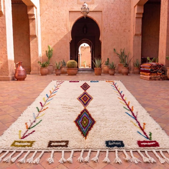 Tapis Berbère Fait Main – Douceur, Authenticiteit & Caractère 200cmx300cm – Vloerkleden en tapijten, Cotton (photo 5 of 9)