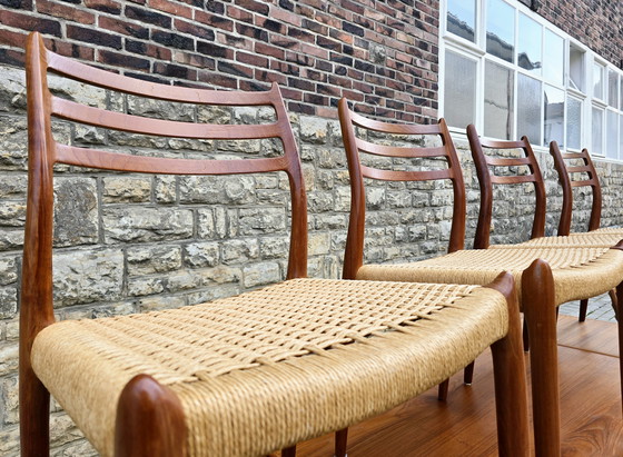 Image 1 of Niels Otto Møller Set 60s Teak Mid Century Dinningset Stühle Esstischgruppe Esszimmer 70s Vintage 