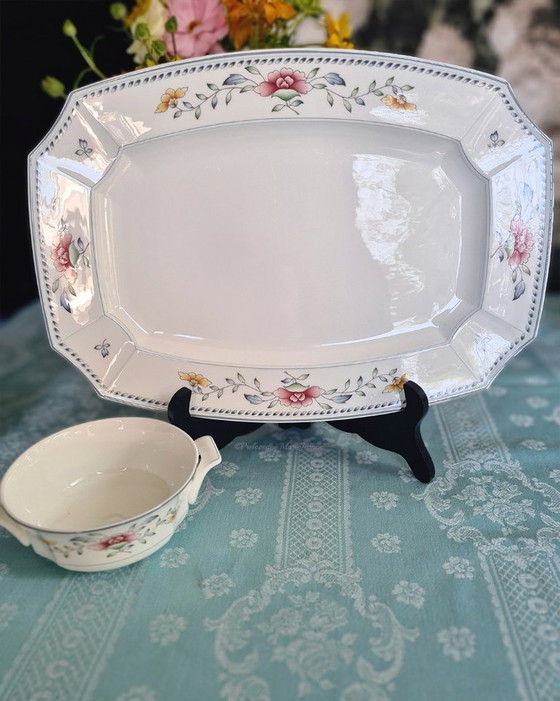 Image 1 of 1x fuente de servir Villeroy & Boch Nanking de porcelana Bone China